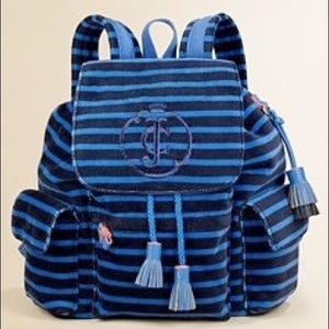 Juicy Couture Navy Striped Backpack